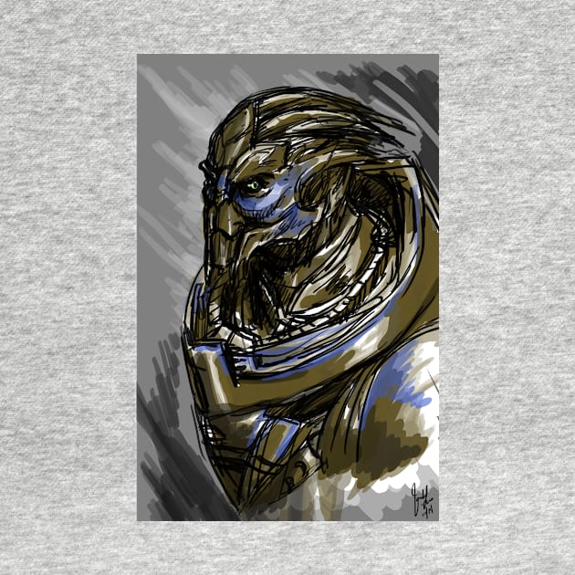 Painted Garrus by CandaceAprilLee